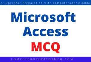 Microsoft Access MCQ