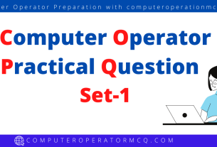 Computer Operator Practical Question Set-1